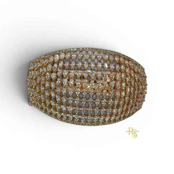 18k_Rose_Gold_Plated_Diamond_Openable_Bracelet