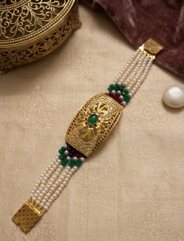 1_Gram_Gold_Real_Jadau_Handmade__Bracelet