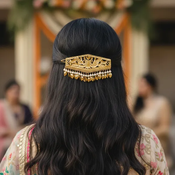 Peacock_Pearl_Gold‑Plated_Hair_Clip_–_Festive_&_Wedding_Accessory