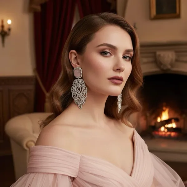 American_Diamond_Studded_Drop_Stylish_Copper_Earrings_For_Women