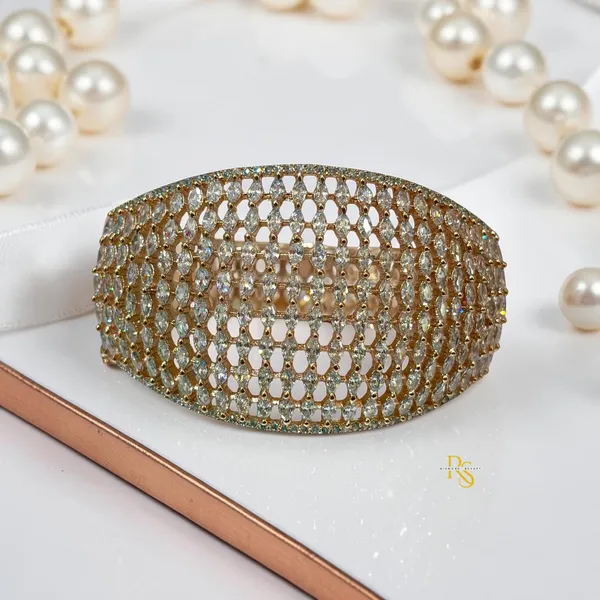 18k_Rose_Gold_Plated_Diamond_Openable_Bracelet