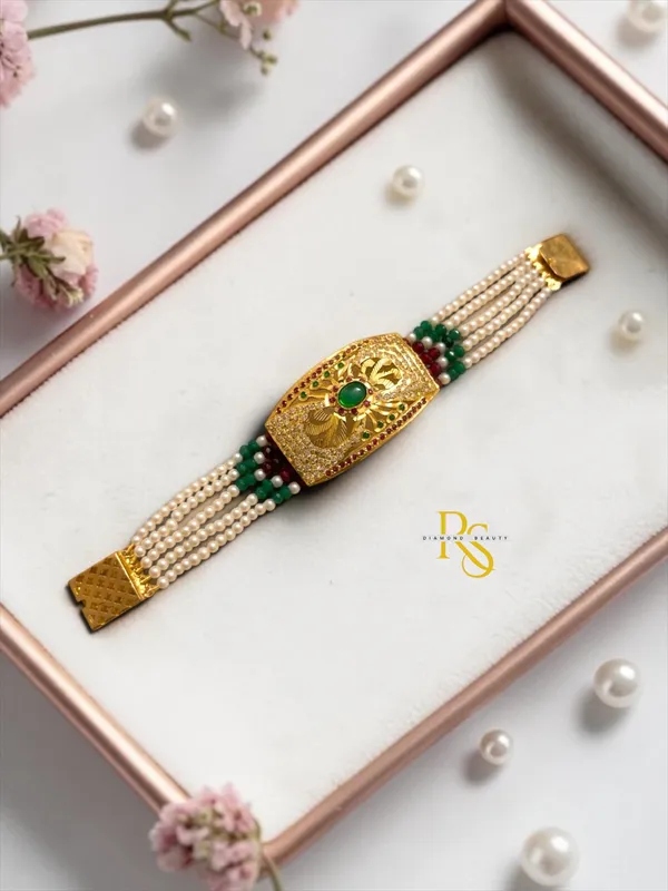 1_Gram_Gold_Real_Jadau_Handmade__Bracelet
