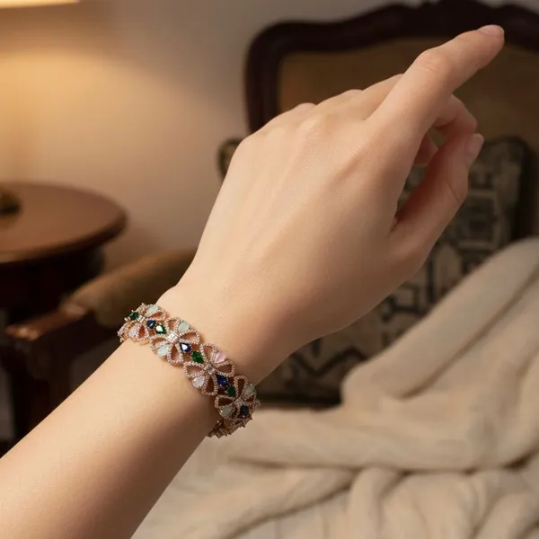 18k_Rose_Gold_Plated_Diamond_Openable_Bracelet