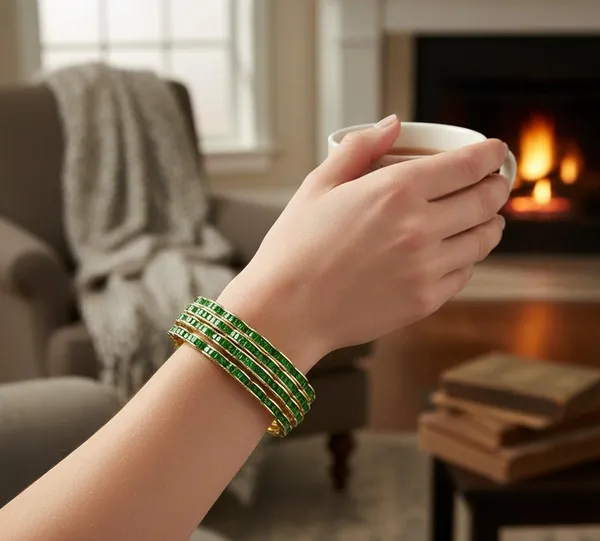 Green_Stylish_Brass_Bangles_For_Women