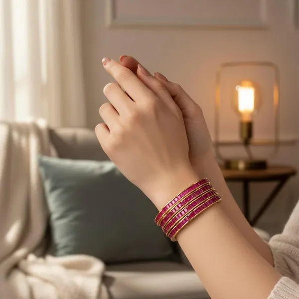 Orange_Tangerine_Sparkle_Designer_Brass_Bangles_for_Women