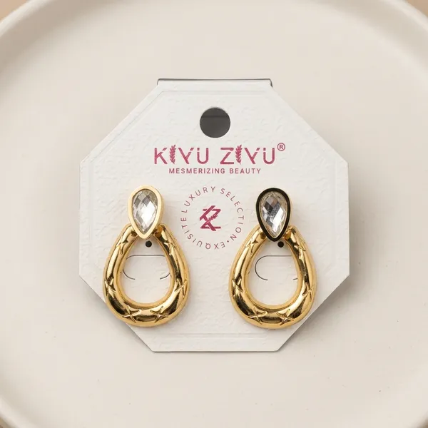 Gold_Tone_Alloy_Teardrop_Crystal_Double_Drop_Earrings_For_Women