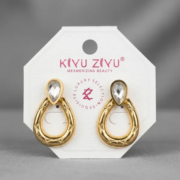 Gold_Tone_Alloy_Teardrop_Crystal_Double_Drop_Earrings_For_Women