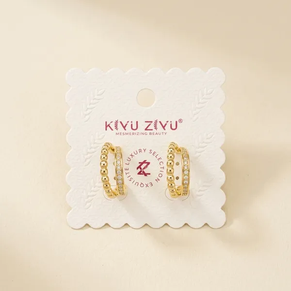 Gold_Alloy_Beaded_Double_Hoop_Earrings_For_Women