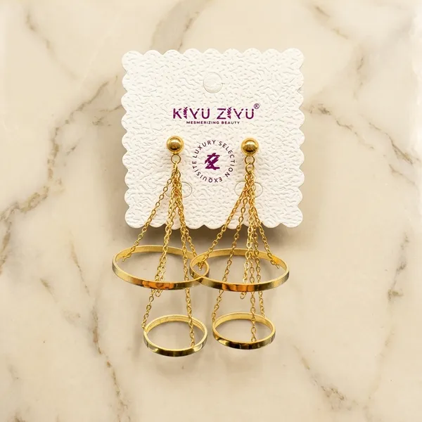 Gold_Alloy_Geometric_Multi_Hoop_Chain_Dangle_Earrings_For_Women