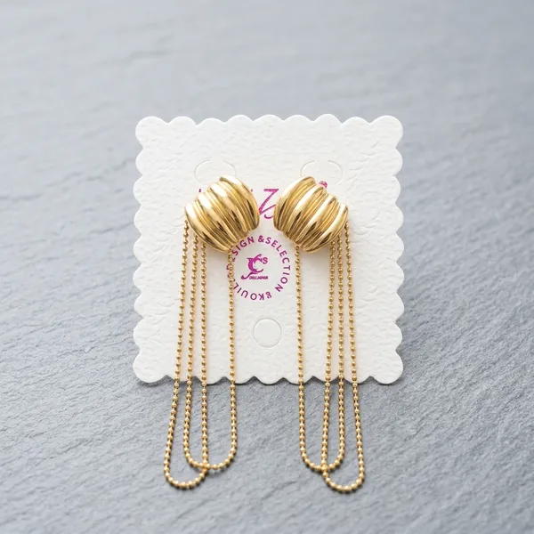 Gold_Tone_Alloy_Shell_Chain_Tassel_Drop_Earrings_For_Women