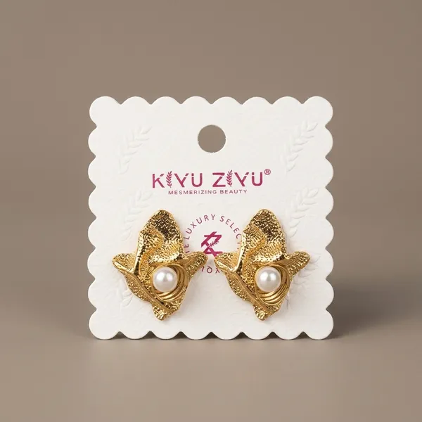 Gold_Alloy_Bow_Pearl_Stud_Earrings_For_Women