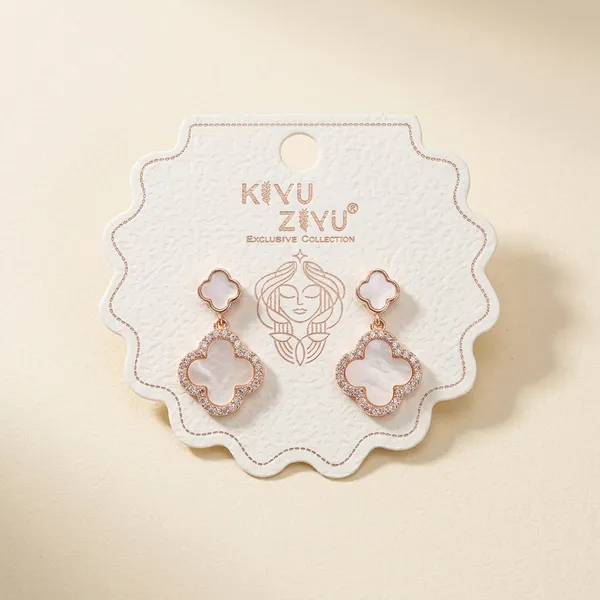 Rose_Gold_Alloy_Clover_Pink_Stone_Drop_Earrings_For_Women