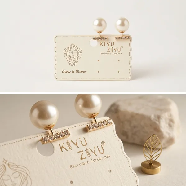 White_Pearl_Rose_Gold_Tone_Alloy_Stud_Earrings_For_Women