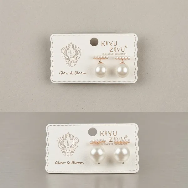 White_Pearl_Rose_Gold_Tone_Alloy_Stud_Earrings_For_Women