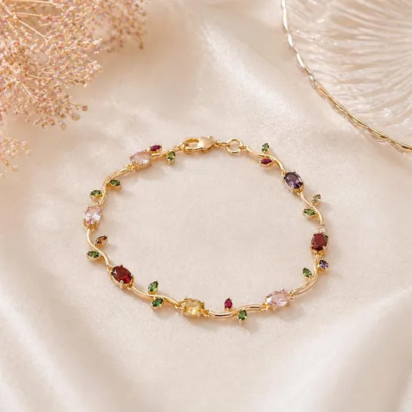 Elegant_Rose_Gold_Tulip_Flower_Bracelet_–_Multi-Color_Stone_Edition