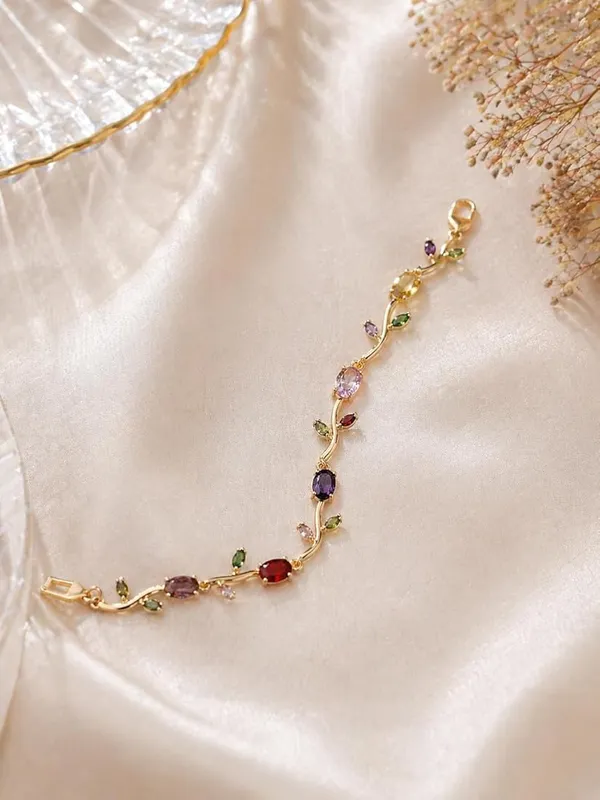 Elegant_Rose_Gold_Tulip_Flower_Bracelet_–_Multi-Color_Stone_Edition