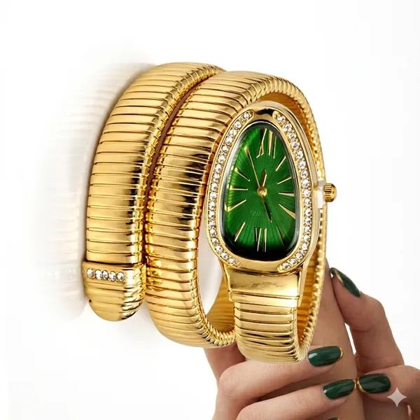 Spiral_Wrap_Gold_Watch_with_Green_Dial