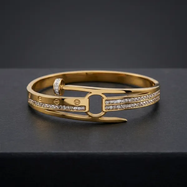 Gold_Alloy_Crystal_Studded_Buckle_Bangle_Bracelet_For_Women