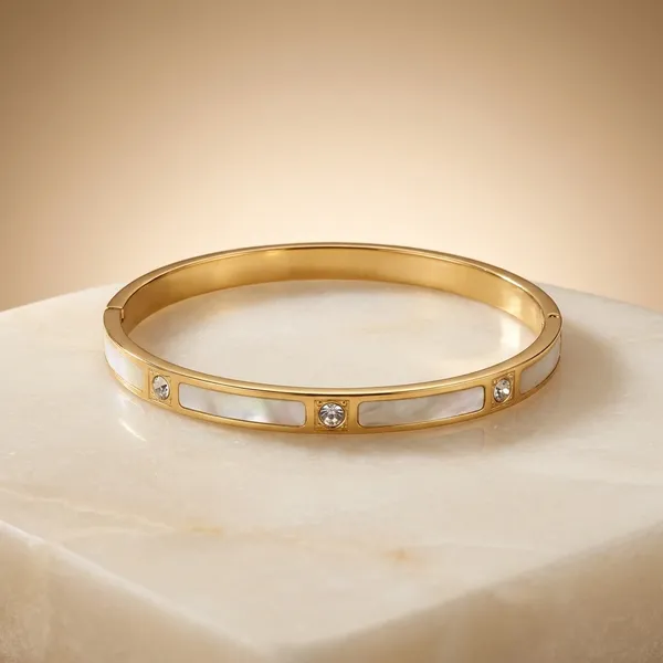 Gold_Plated_Bangle_With_Mother_Of_Pearl_And_Crystal_Accents