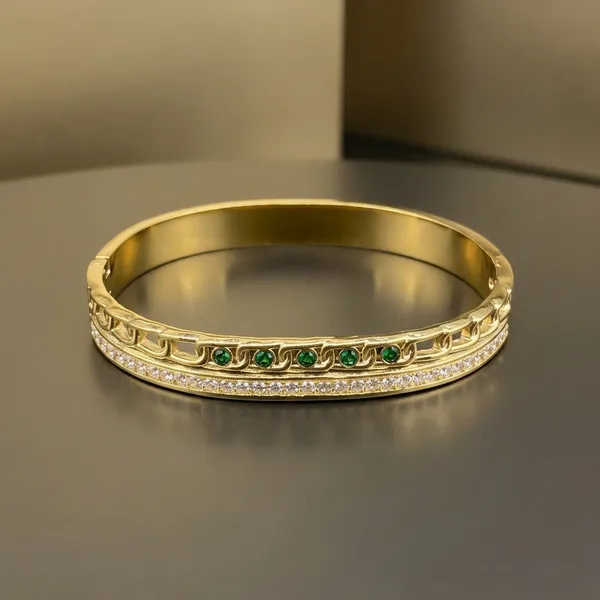 Gold_Alloy_Carved_Floral_Bangle_Bracelet_For_Women
