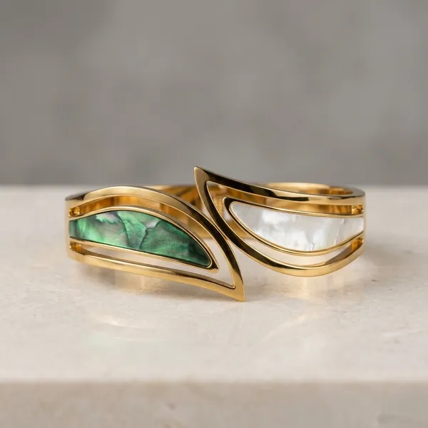 Green_Gold_Tone_Alloy_Hinged_Enamel_Bangle_For_Women