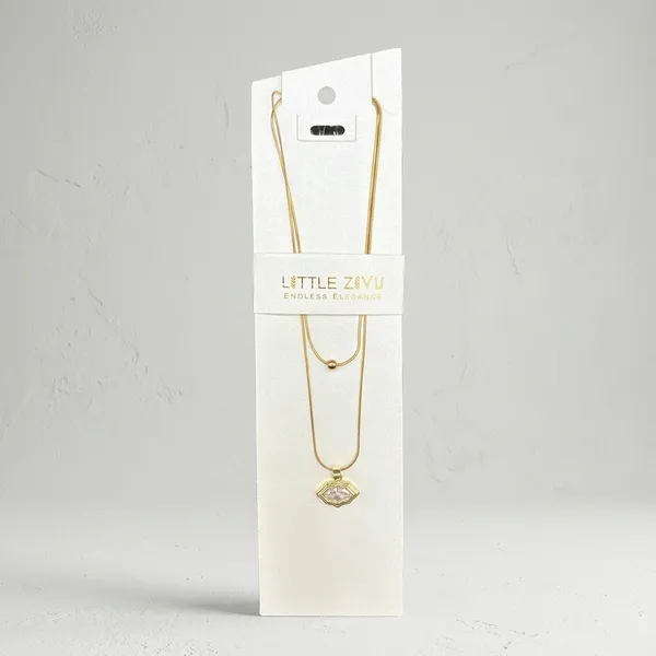 Gold_Alloy_Double_Layer_Evil_Eye_Pendant_Necklace_Set_For_Women