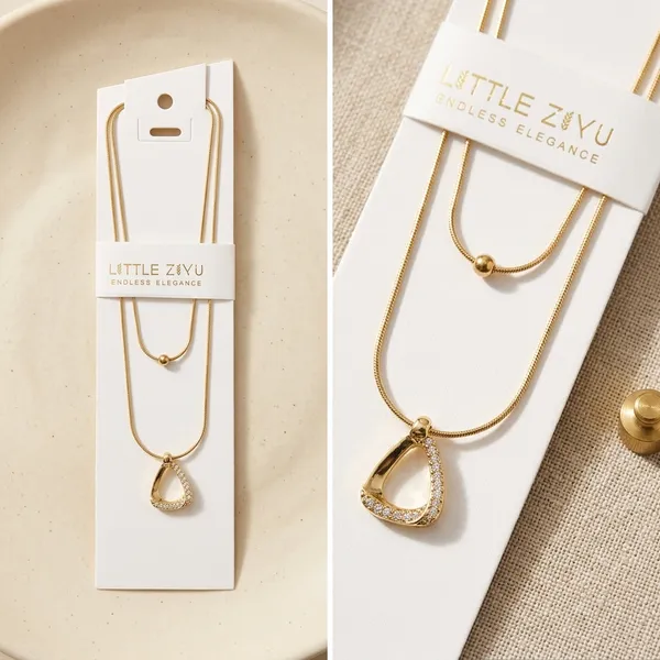 Gold_Alloy_Crystal_Triangle_Pendant_Layered_Necklace_For_Women