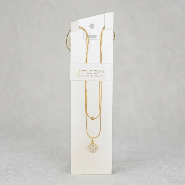 Gold_Alloy_Three_Layer_Geometric_Pendant_Necklace_Set_For_Women