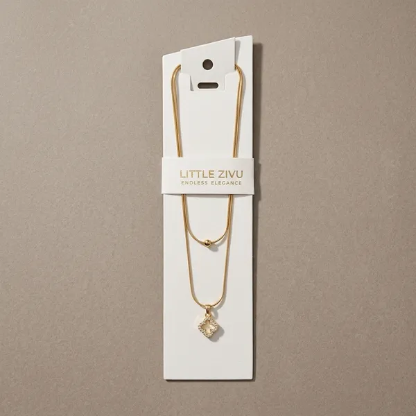 Gold_Tone_Alloy_Paw_Print_Layered_Pendant_Necklace_For_Women