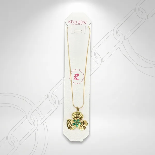 Green_Stone_Gold_Alloy_Floral_Pendant_Necklace_For_Women