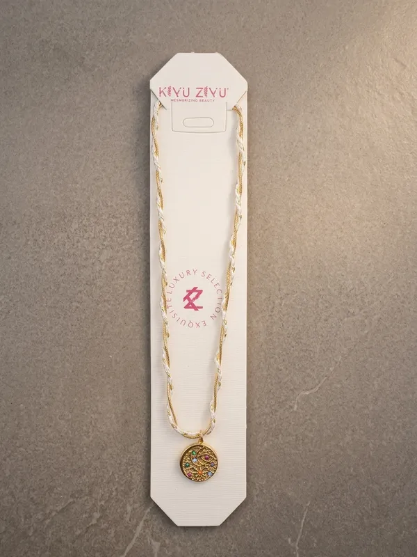 Gold_Alloy_Green_Stone_Coin_Pendant_Necklace_For_Women