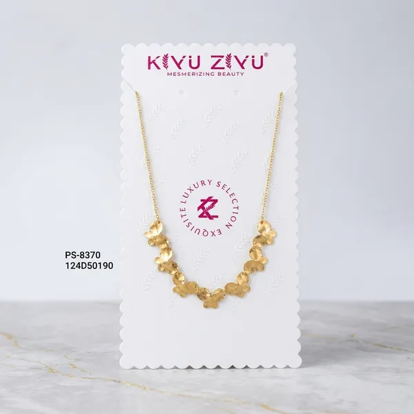 Gold_Tone_Alloy_Hammered_Floral_Collar_Necklace_For_Women