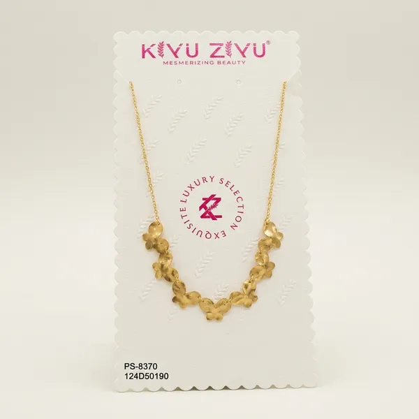 Gold_Tone_Alloy_Hammered_Floral_Collar_Necklace_For_Women