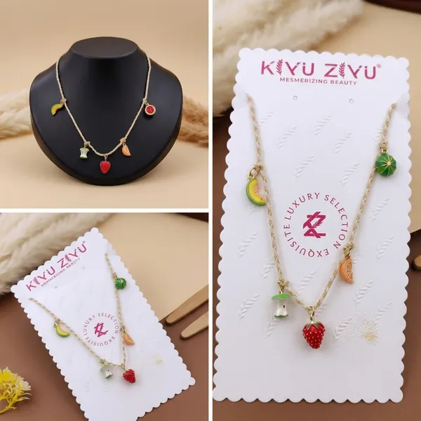 Gold_Alloy_Fruit_Charm_Enamel_Pendant_Necklace_For_Women