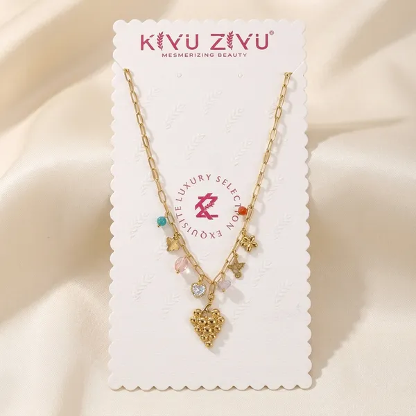 Luxury_Gold_Tone_Charm_Necklace_With_Colorful_Gemstone_Accents_And_Grape_Pendant