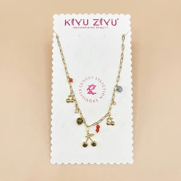 Kivu_Zivu_Mesmerizing_Beauty_Gold-Tone_Charm_Necklace_With_Fruit_Pendant