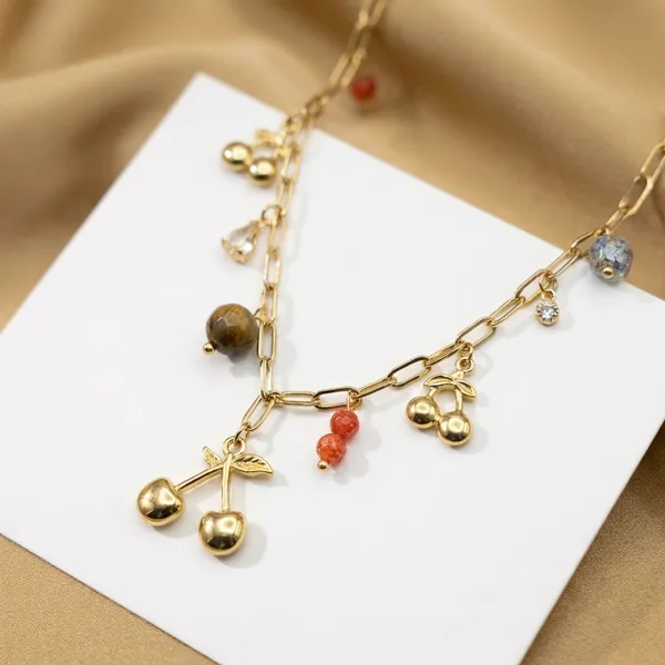 Kivu_Zivu_Mesmerizing_Beauty_Gold-Tone_Charm_Necklace_With_Fruit_Pendant
