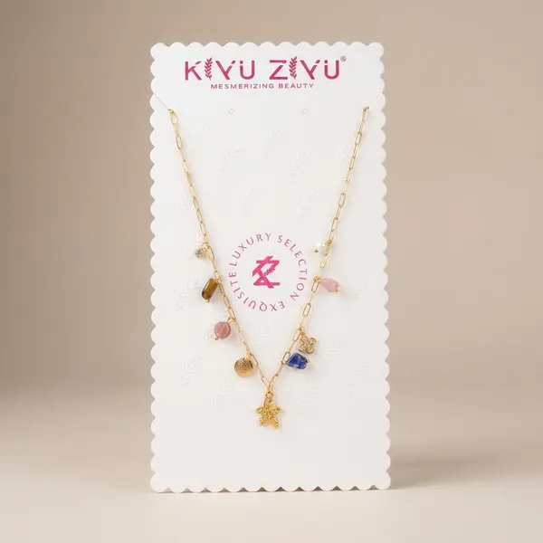 Exquisite_Luxury_Selection_Charm_Necklace_With_Colorful_Gemstones_And_Gold_Chain