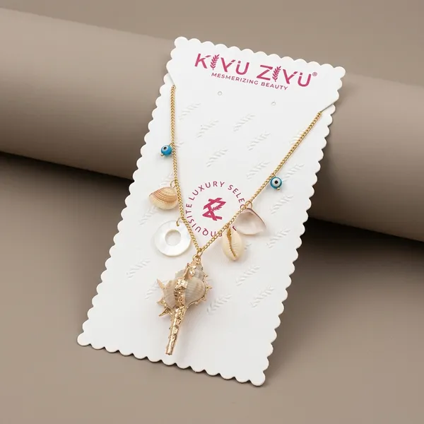 Gold_Alloy_Coastal_Shell_Charm_Pendant_Necklace_For_Women