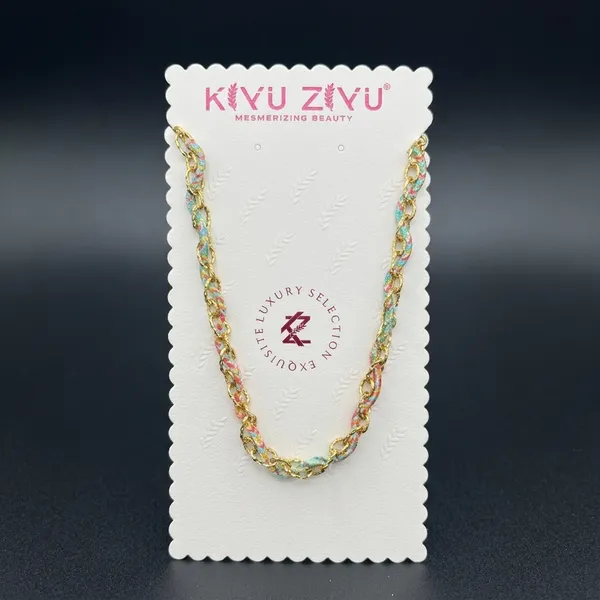 Multicolor_Alloy_Braided_Pastel_Bead_Chain_Necklace_For_Women