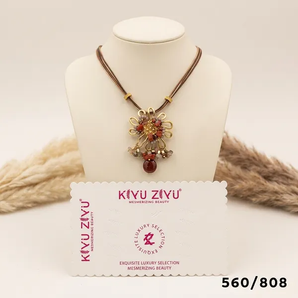 Gold_Alloy_Floral_Crystal_Pendant_Necklace_For_Women