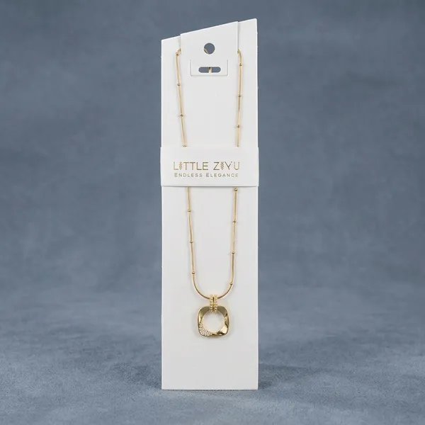 Gold_Alloy_Satellite_Chain_Twisted_Ring_Pendant_Necklace_For_Women