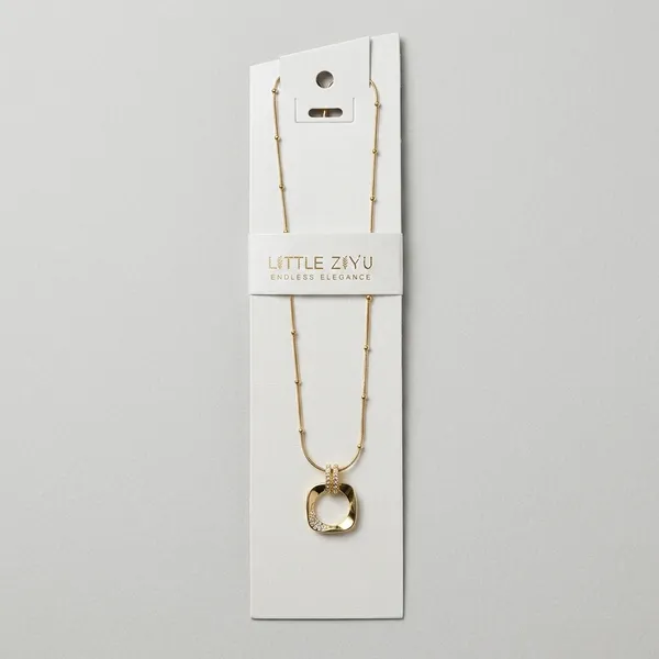 Gold_Alloy_Satellite_Chain_Twisted_Ring_Pendant_Necklace_For_Women