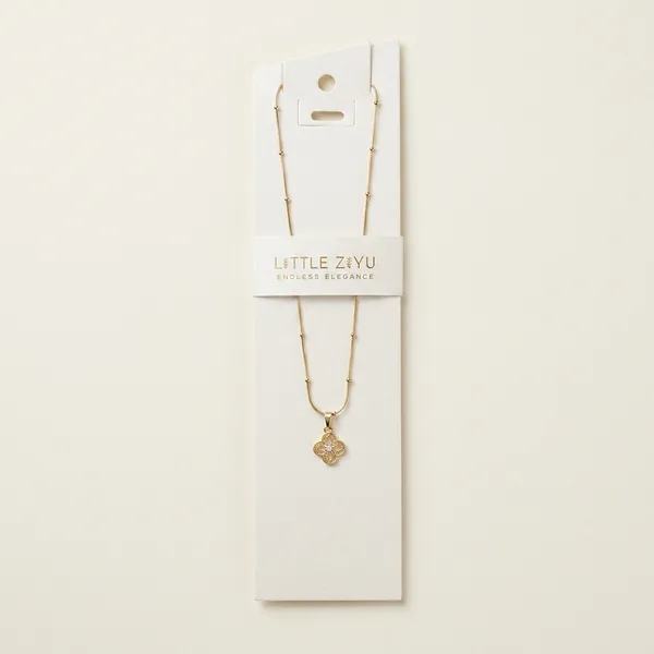 Gold_Alloy_Four_Leaf_Clover_Cutout_Pendant_Necklace_For_Women