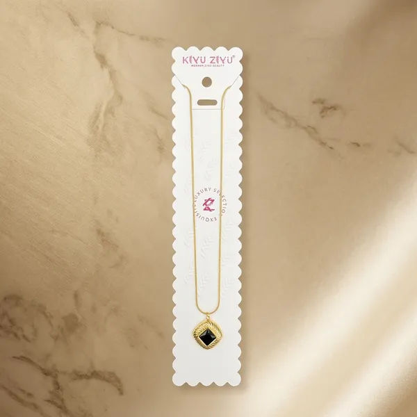 Black_Stone_Gold_Tone_Alloy_Square_Pendant_Chain_Necklace_For_Women