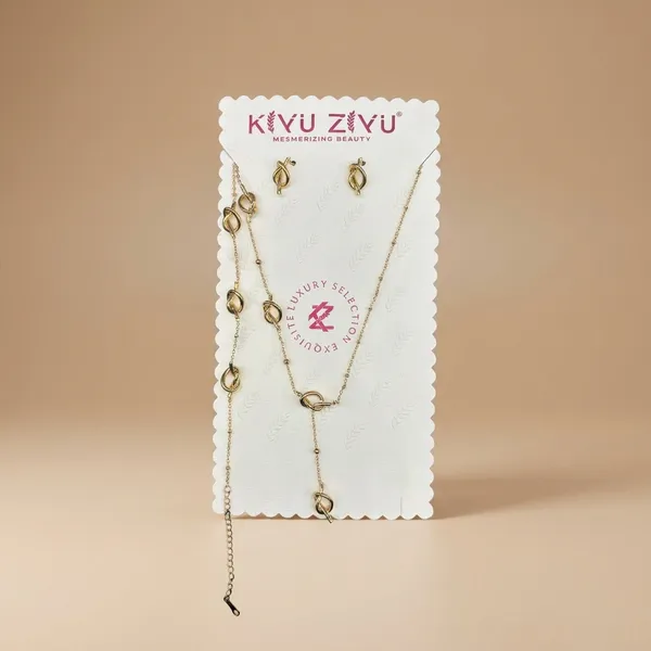 Gold-Tone_Knotted_Chain_Jewelry_Set_With_Earrings,_Bracelet,_And_Lariat_Necklace