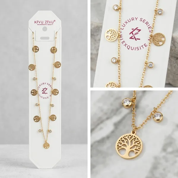 Gold_Tone_Alloy_Filigree_Disc_Charm_Chain_Necklace_For_Women