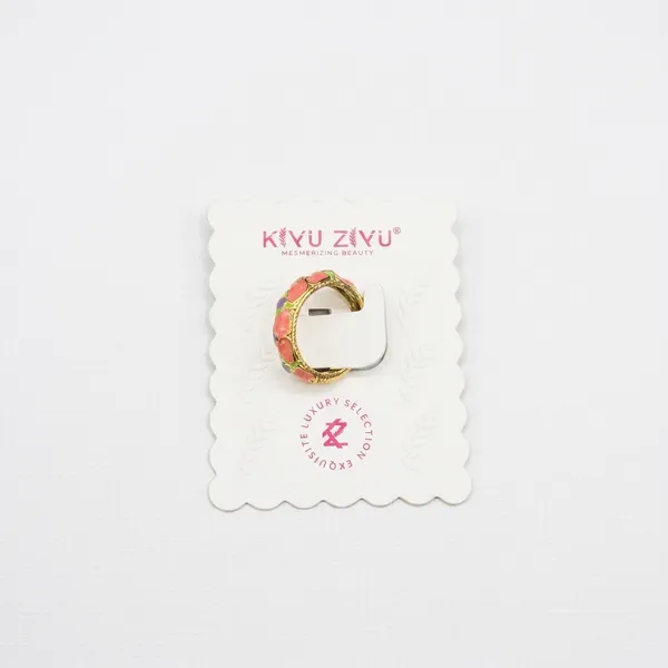 Pink_Enamel_Gold_Tone_Alloy_Ear_Cuff_For_Women