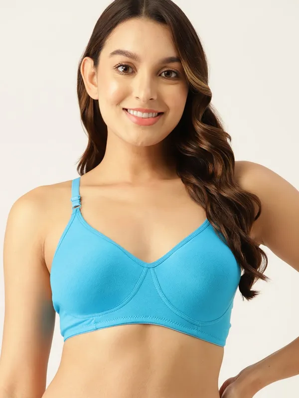 Azure_Blue_Seamless_Comfort_T-Shirt_Bra_-_Non-Padded,_Non-Wired_For_Women
