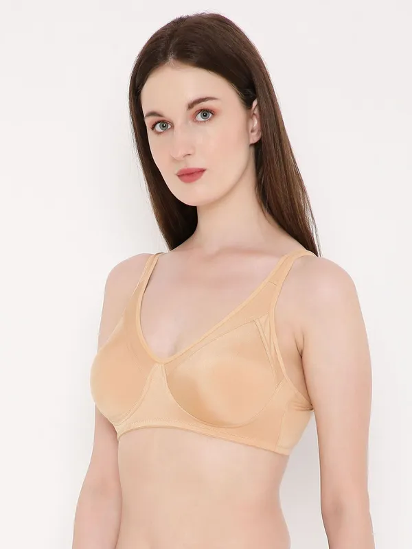 Beige_Non-Wired_&_Non_Padded_With_Full_Coverage_Minimizer_Bra_For_Women
